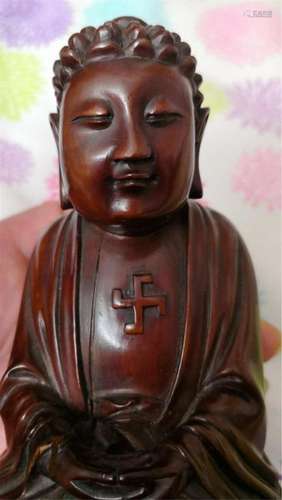 Antique  wood Buddha