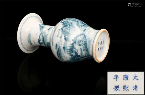 Qing Kangxi ink color mountain people winter melon