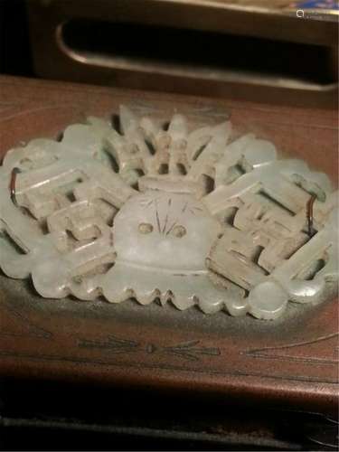 2 ANTIQUE CHINESE JADE MATCH BOX