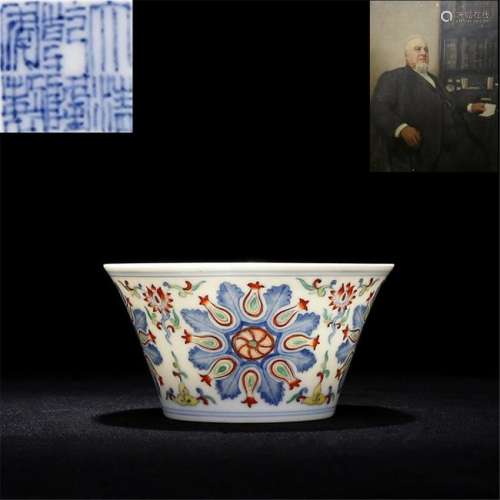 Qianlong Blue and white bucket color wear pattern