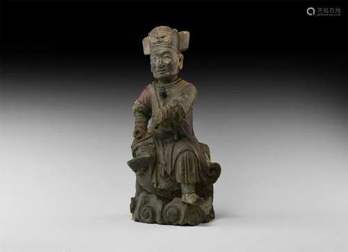 Chinese Ming Wooden Temple Figure