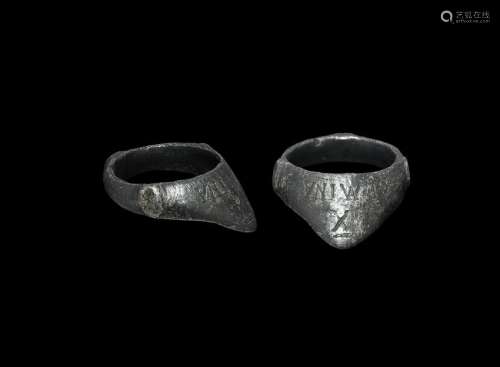 Roman Silver 10th Legion Archer's Ring