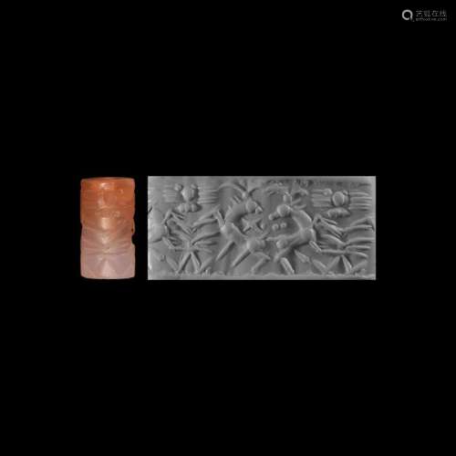 Western Asiatic Neo-Assyrian Cylinder Seal with