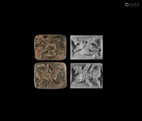 Western Asiatic Bifacial Stamp Seal with Animals