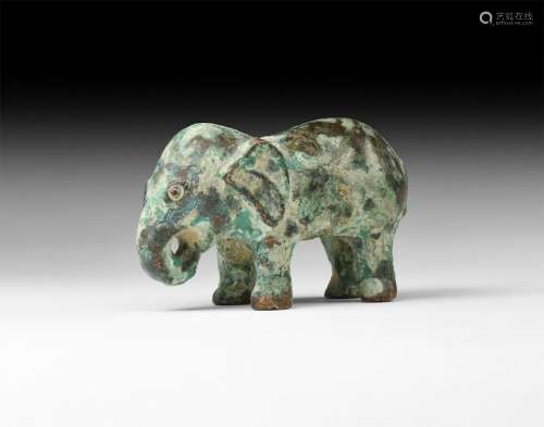 Central Asian Mughal Elephant Statuette