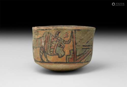 Indus Valley Mehrgarh Decorated Bowl with Lion and Zebu