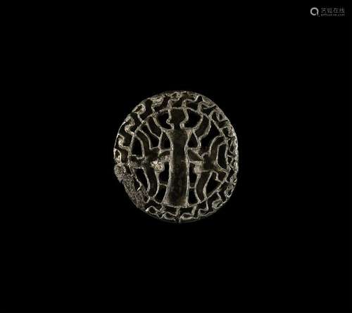 Indus Valley Silver Stamp Seal with Winged Figure