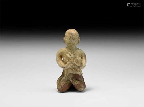 Thai Glazed Mother and Child figurine