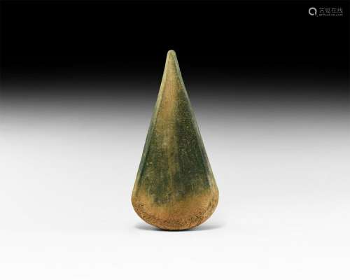 Large Thai Teardrop-Shaped Glass Ingot