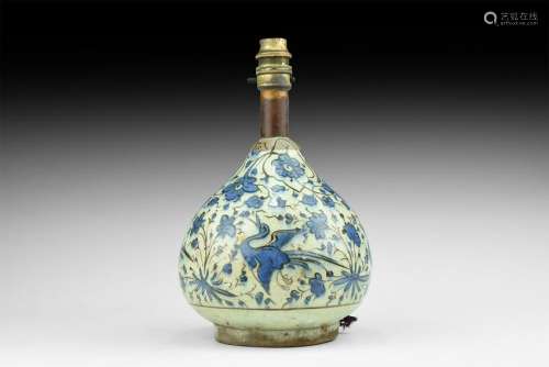 Islamic Safavid Blue and White Lamp