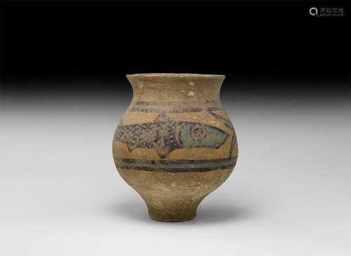 Indus Valley Mehrgarh Decorated Cup with Fish