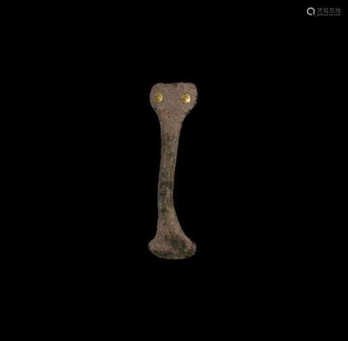 Anglo-Saxon Gold Rivetted Spatulate