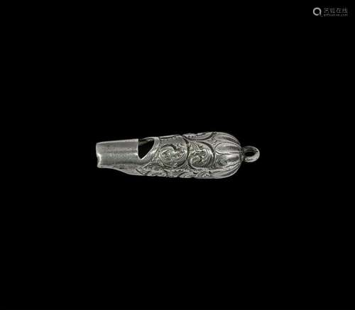 Victorian Silver Hawking Whistle