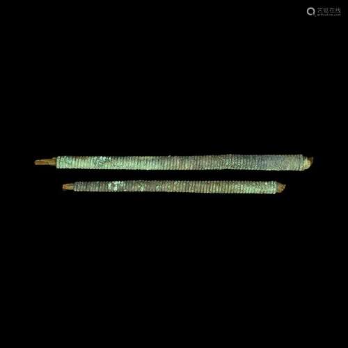 Bronze Age Coiled Handle Pair