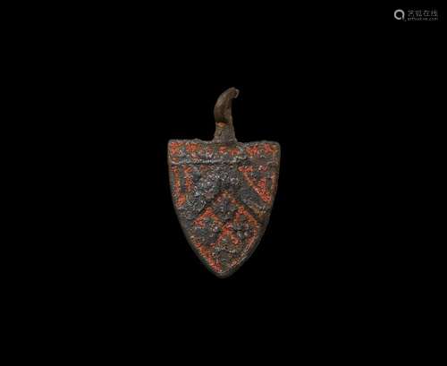 Medieval Enamelled Heraldic Horse Harness Pendant