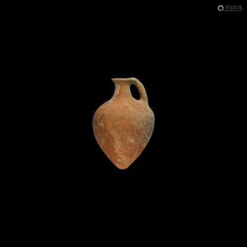 Bronze Age Pointed Base Juglet with Red Slip