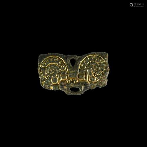 Anglo-Saxon Gilt Wrist Clasp with Birds' Heads