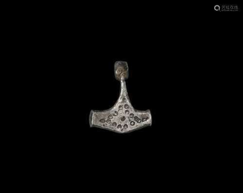 Viking Silver Thor's Hammer Pendant