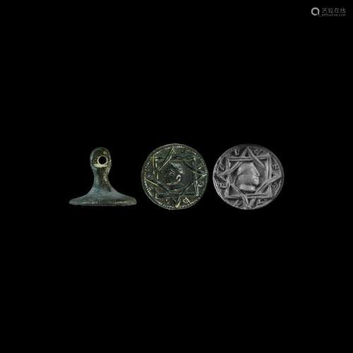 Medieval Merchant's Seal Matrix with Portrait