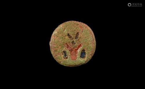 Anglo-Saxon Enamelled Face Brooch