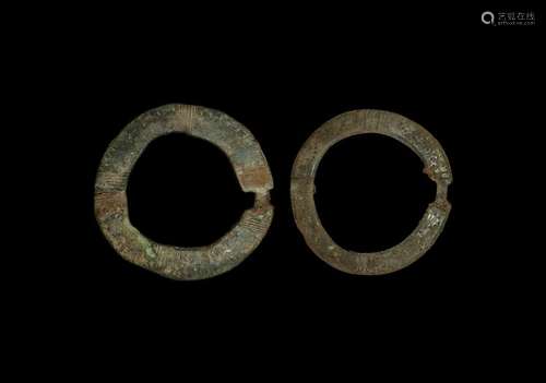 Anglo-Saxon Annular Brooch Pair