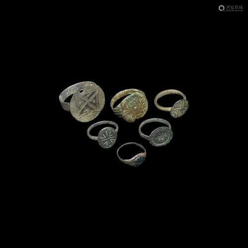 Medieval Ring Collection with Cross Motifs