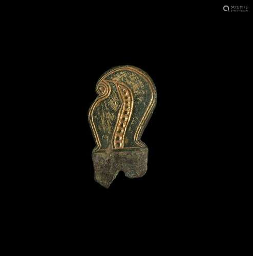 Anglo-Saxon Gilt Serpent Mount