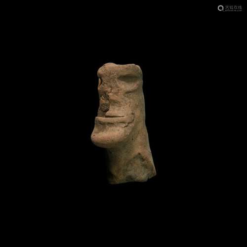 Stone Age Pottery Idol Head