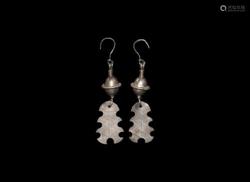 Viking Silver Earring Pair