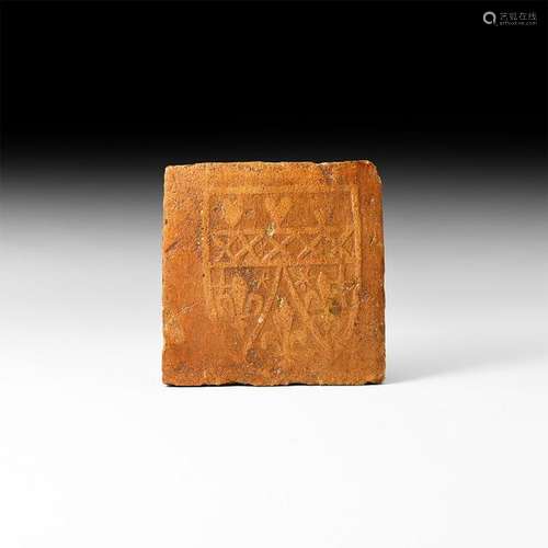 Medieval Heraldic Floor Tile