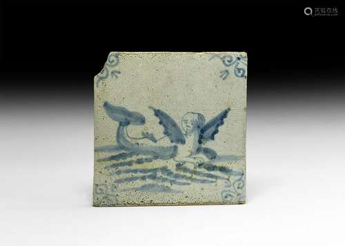 Post Medieval Dutch Tile with Melusine