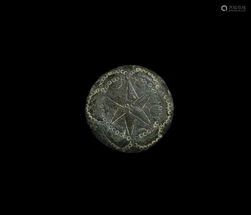 Medieval Cloak Button with Star