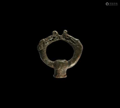 Iron Age Sceptre Finial with Dragon Heads
