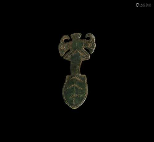 Dark Age Brooch with Bird's Heads