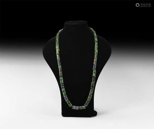 Post Medieval Mosaic Bead Necklace String