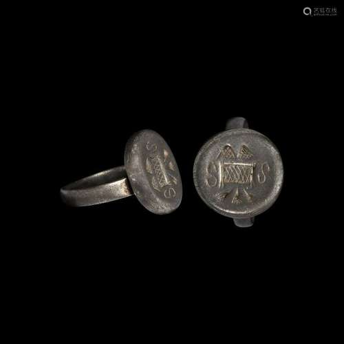 Medieval Silver Ring with Design