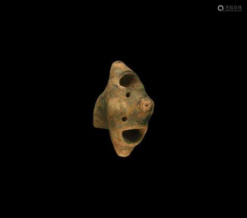 Stone Age Ceramic 'Janus' Head