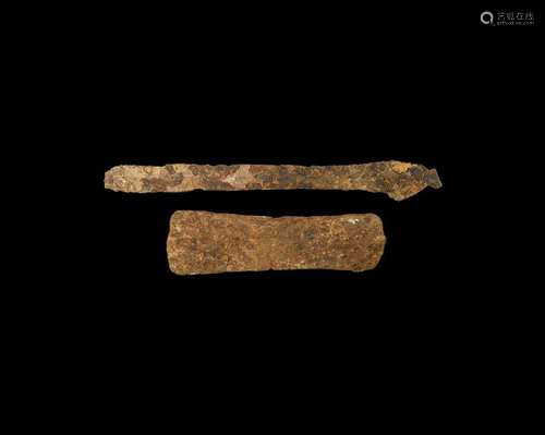 Iron Age Celtic Currency Bar and Double Axehead