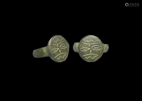 Iron Age Celtic Ring with Face