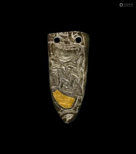 Viking Gilt Silver Strap End