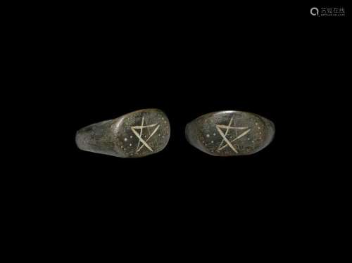 Medieval 'Magic' Ring with Pentagram