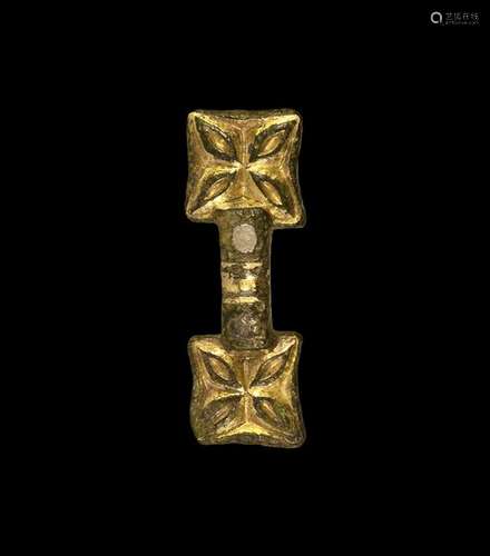 Anglo-Saxon Gold Chip-Carved Mount