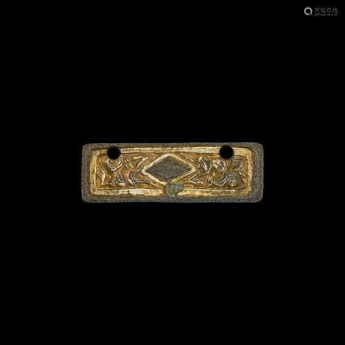 Anglo-Saxon Gilt Chip-Carved Mount