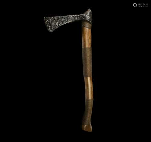 Viking Battle Axe with Decorative Handle