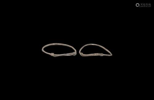 Viking Silver Earring Pair