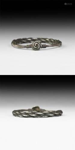 Viking Silver Braided Bracelet