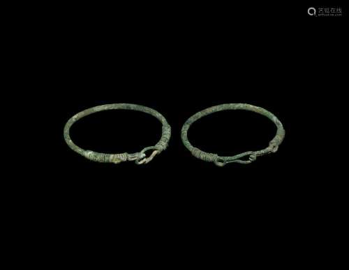 Viking Hook Closure Bracelet Pair