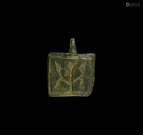 Medieval Horse Harness Pendant with Foliage