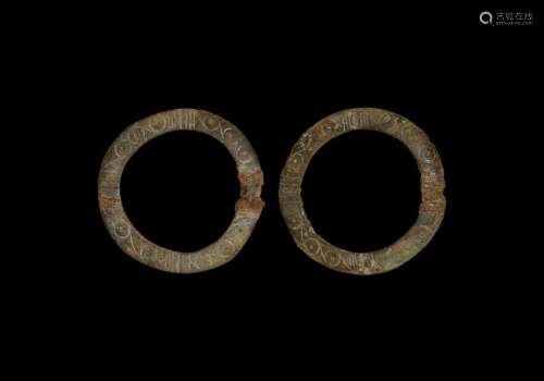 Anglo-Saxon Decorated Brooch Pair