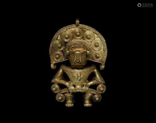 Pre-Columbian Tairona Tumbaga Pendant